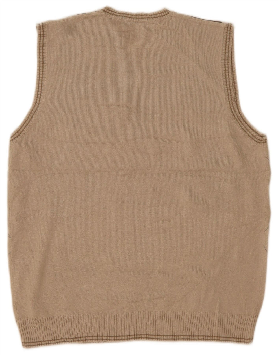 Canotta da uomo Marks & Spencer Autograph Canotta media beige a rombi/diamante