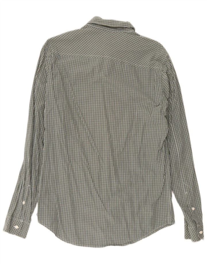 Camicia Timberland da uomo slim fit in cotone a quadretti verde medio