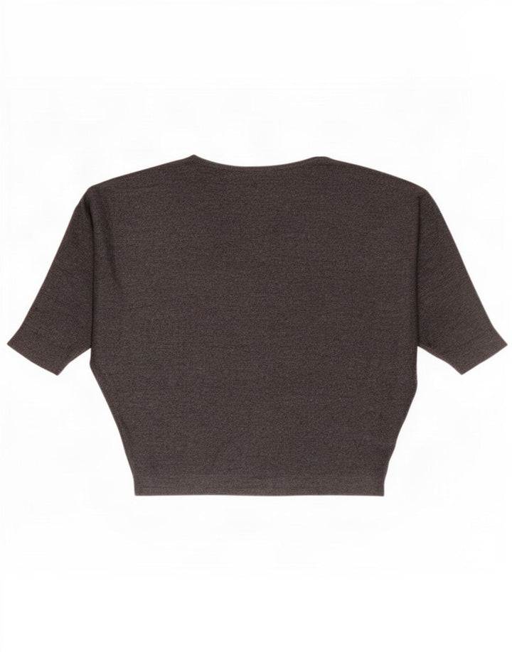 Top camicetta da donna Phase Eight UK 16 grande viscosa grigia