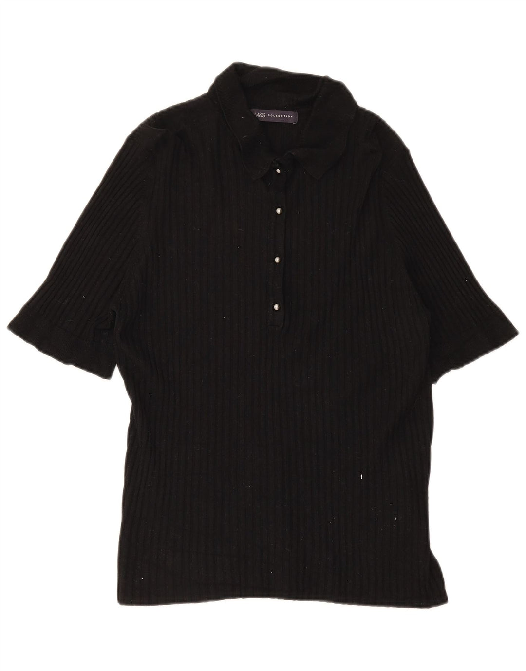 Polo da donna Marks & Spencer UK 18 XL viscosa nera