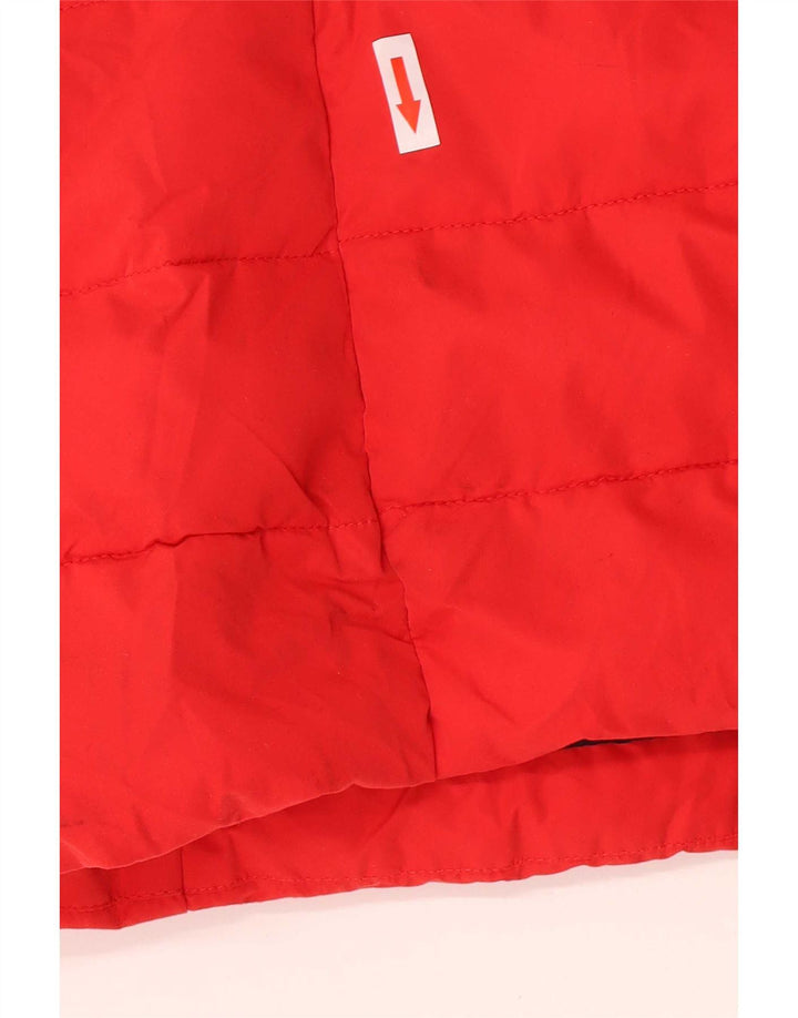 Cappotto imbottito con cappuccio da donna Superdry UK 14 Large Rosso Poliestere