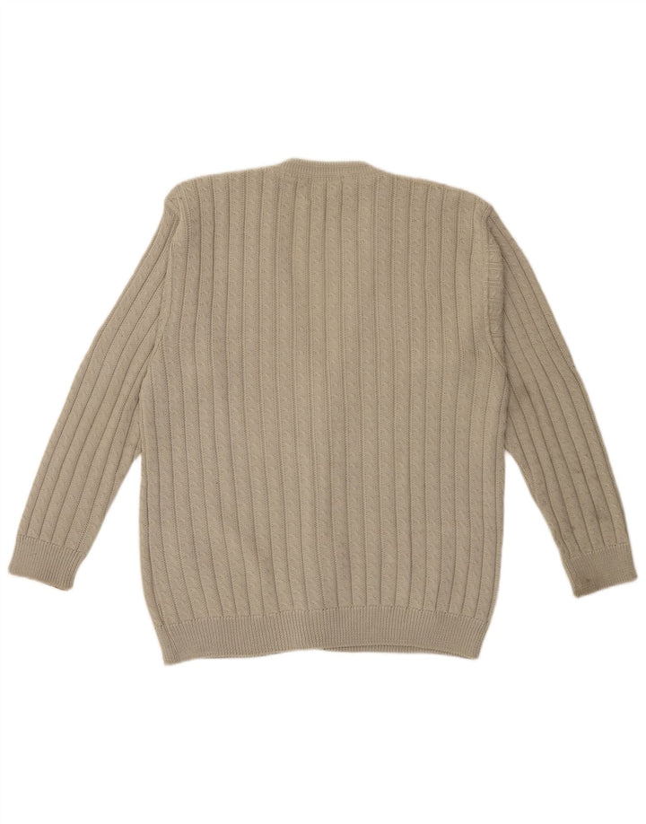 Maglione cardigan da uomo Explorer IT 52 Large Beige Lana