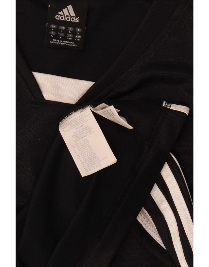 Canotta Adidas Climacool da uomo grande in poliestere color block nero