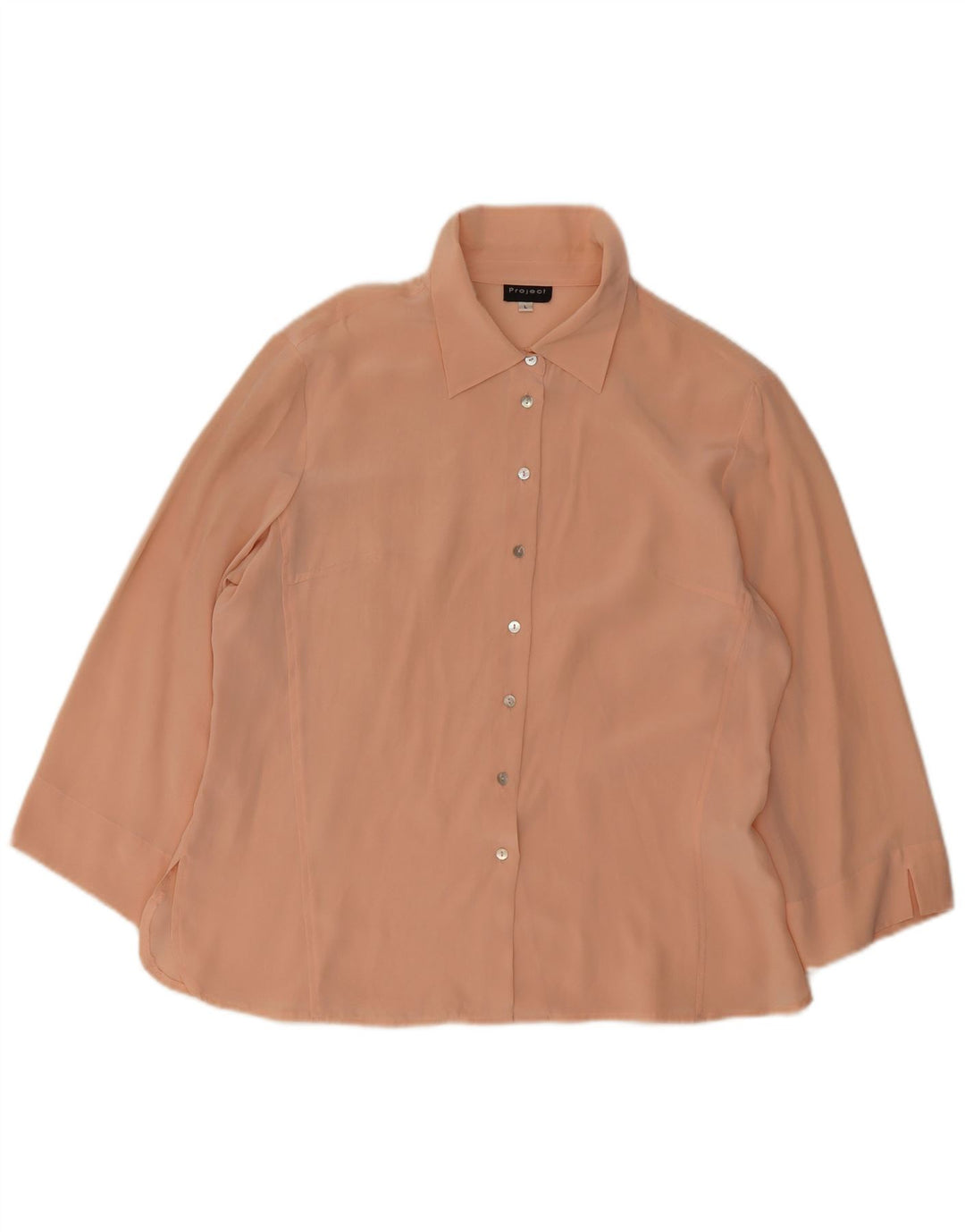 Camicetta camicia da donna Project UK 16 grande seta rosa
