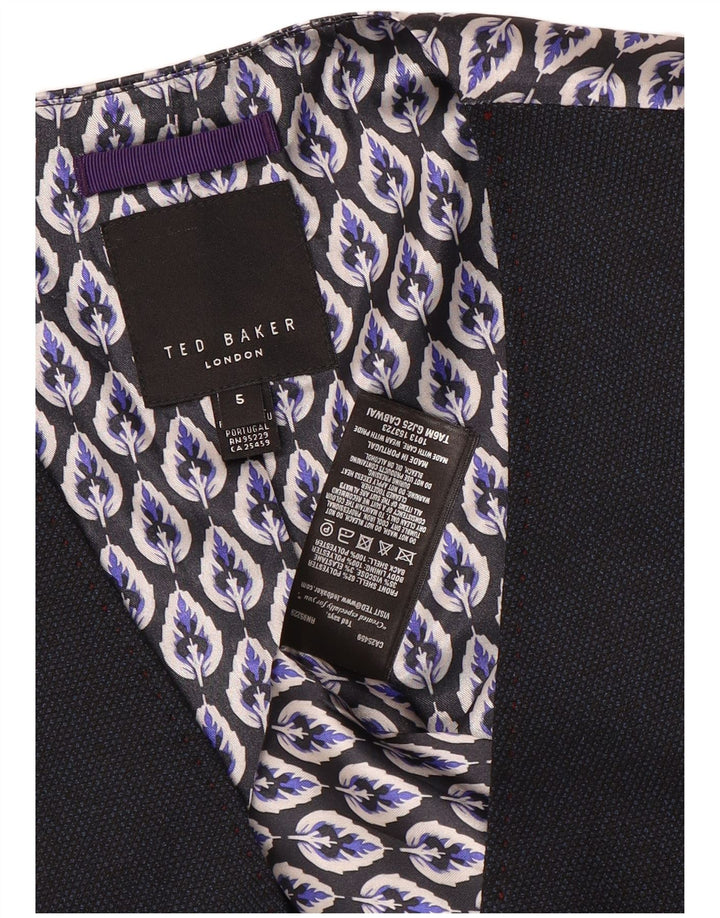 Gilet da uomo TED BAKER taglia 5 XL poliestere floreale blu navy