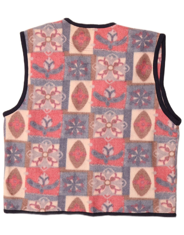 Gilet in pile da uomo VINTAGE UK 42 XL Poliestere Fair Isle multicolore