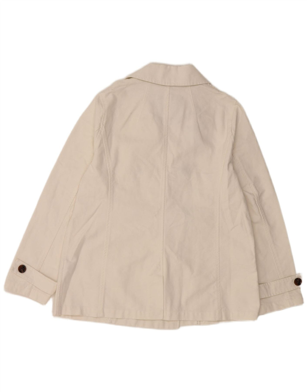 ABBIGLIAMENTO CREW Cappotto da marinaio da donna UK 16 grande cotone bianco