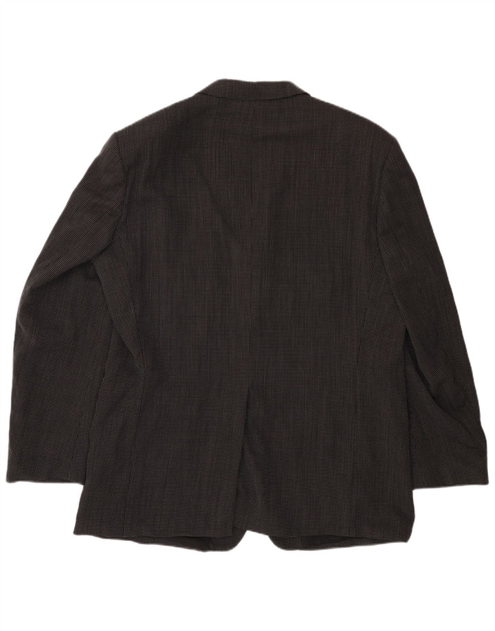 Giacca blazer da uomo a 3 bottoni HUGO BOSS EU 56 3XL lana maculata nera