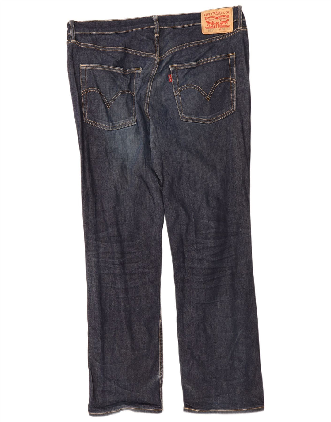Levi's Uomo 511 Slim Jeans W38 L32 Blu Navy Cotone