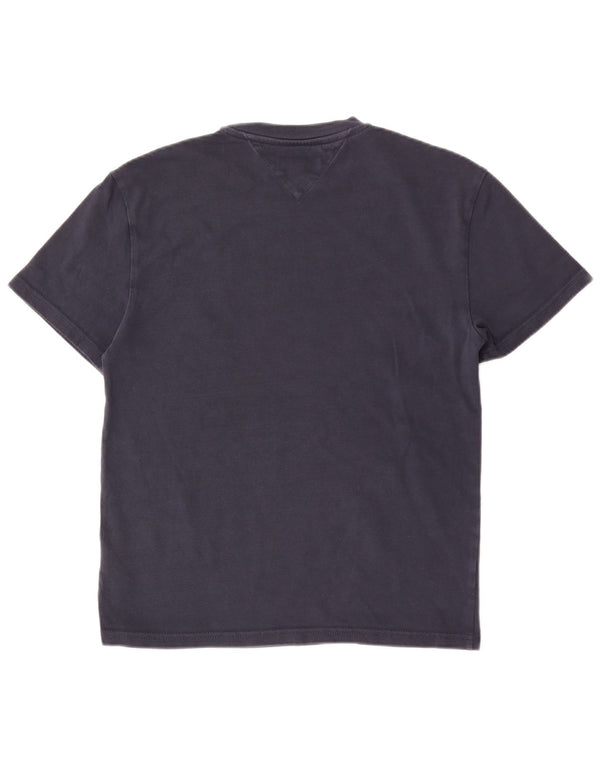 T-shirt grafica normale da uomo Tommy Hilfiger Top XS in cotone blu navy