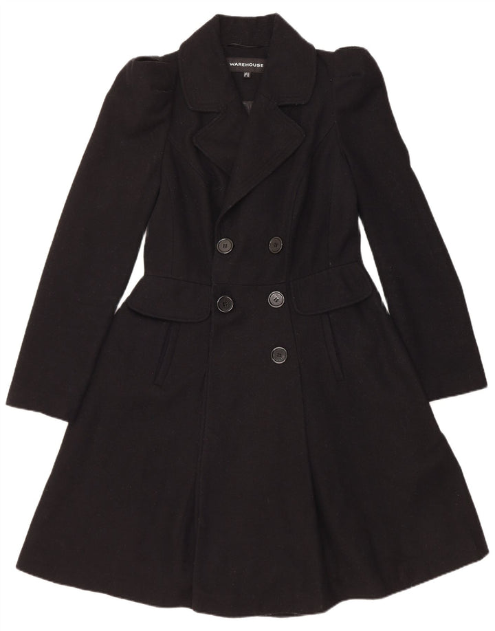 Cappotto da principessa da donna Warehouse UK 12 Lana nera media