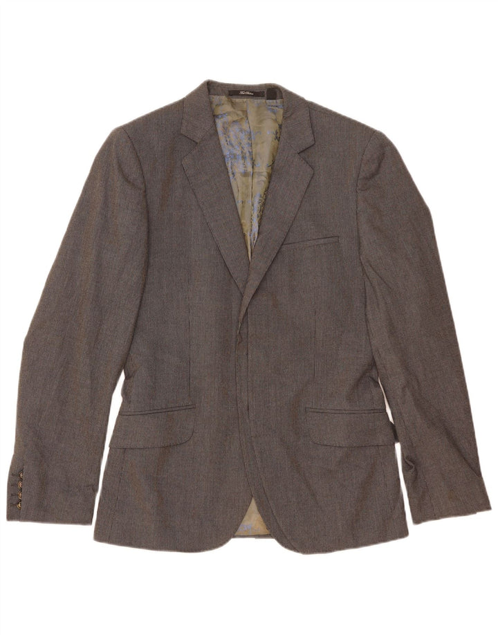 Giacca blazer aperta da uomo Ted Baker taglia 2 piccola grigia