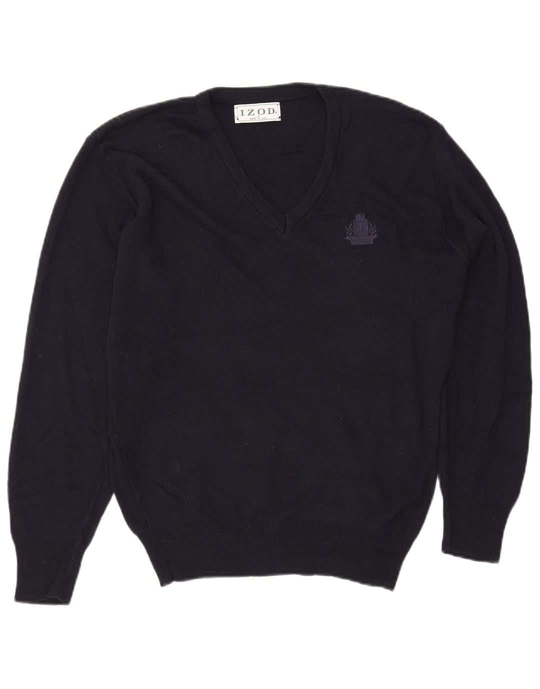 Maglione da uomo con scollo a V IZOD piccolo in acrilico blu navy