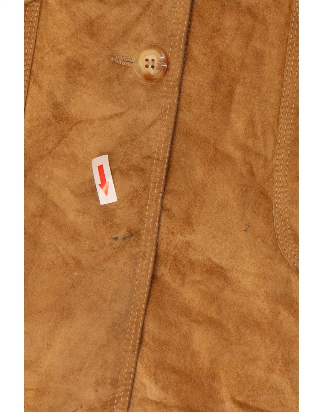 Soprabito in pelle scamosciata da donna Marks & Spencer UK 12 in pelle marrone medio