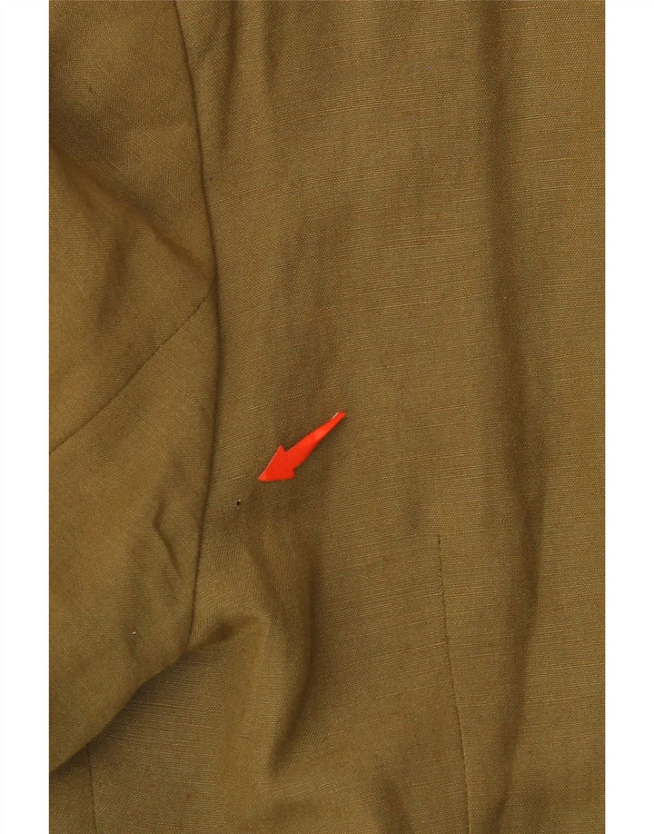 Giacca blazer da donna a 4 bottoni VINTAGE IT 44 medio Rayon kaki