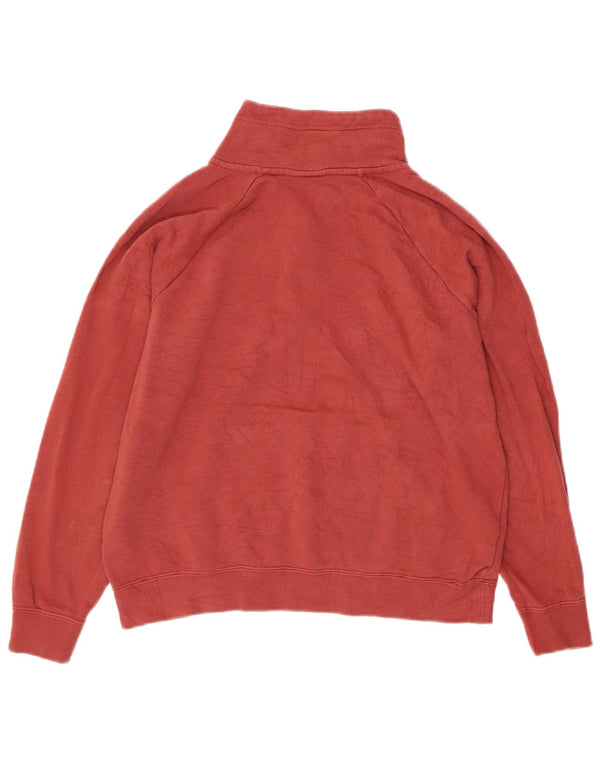 Felpa da donna oversize con collo e zip Nike, maglione, UK 10, piccola bordeaux