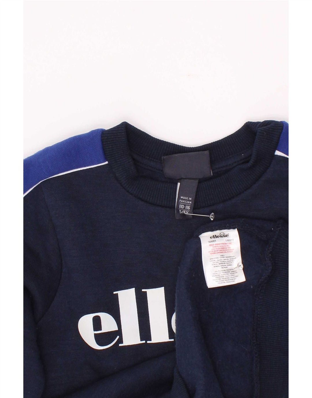 Felpa grafica per ragazzi Ellesse, 5-6 anni, color block blu navy