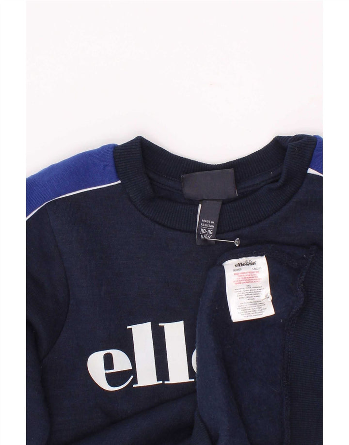 Felpa grafica per ragazzi Ellesse, 5-6 anni, color block blu navy