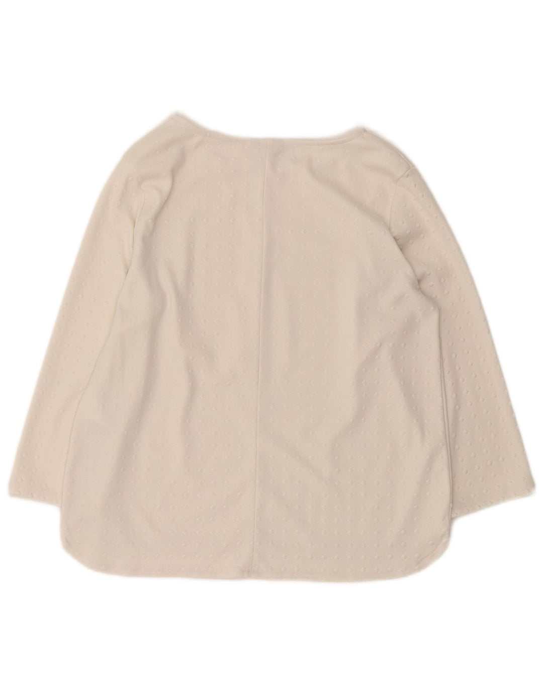 Guess Top oversize da donna con maniche a 3/4 UK 10 Small Poliestere geometrico bianco