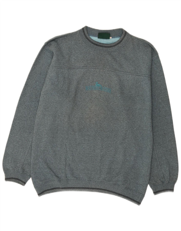 Felpa da uomo Bounded Waters in cotone grigio medio
