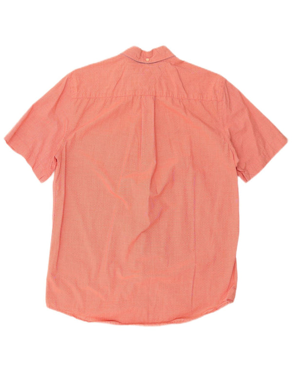 Camicia da uomo a maniche corte classica Tommy Hilfiger piccola pied de poule rossa