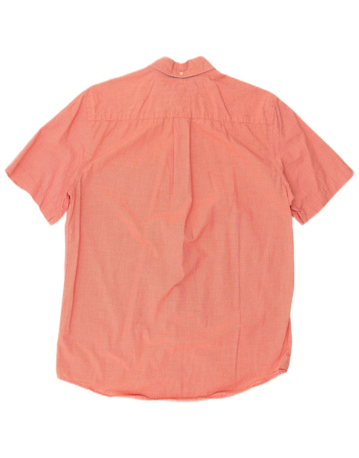 Camicia da uomo a maniche corte classica Tommy Hilfiger piccola pied de poule rossa
