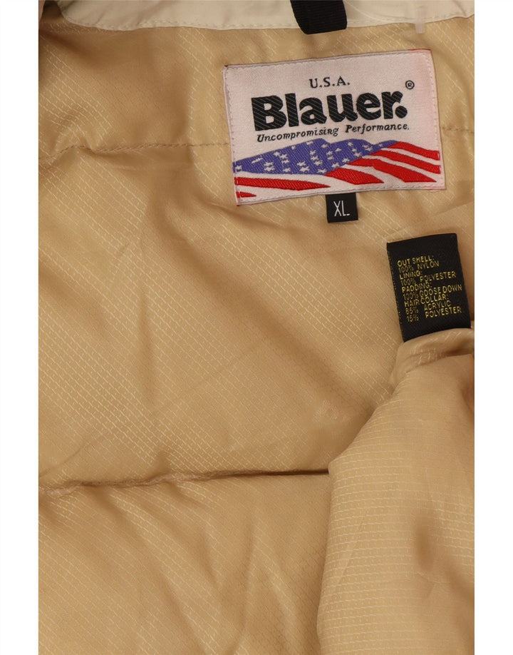 Giacca imbottita militare da donna Blauer UK 18 XL Nylon beige