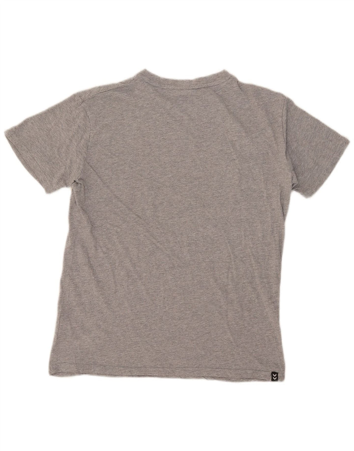 T-shirt grafica da uomo Hummel Top in cotone chiazzato grigio medio