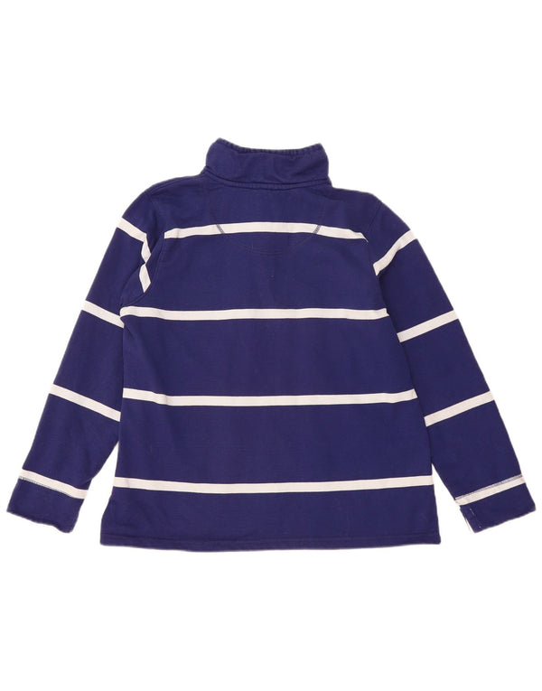 Crew Clothing Felpa da donna con collo con zip, maglione UK 16, grandi strisce blu