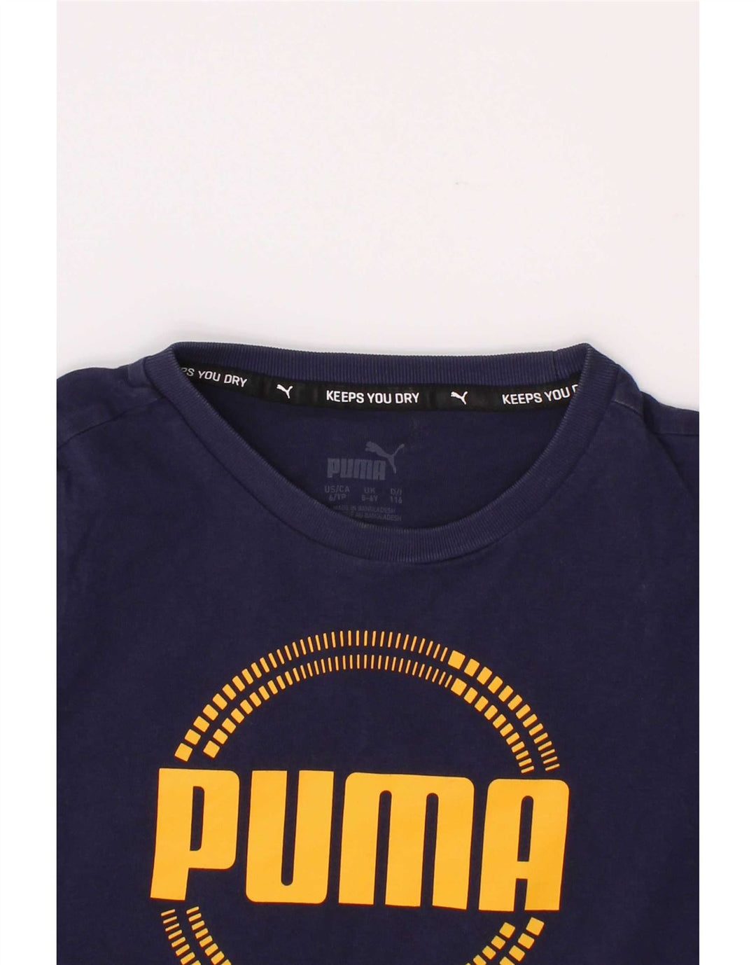 T-shirt grafica da bambino Puma 5-6 anni blu navy
