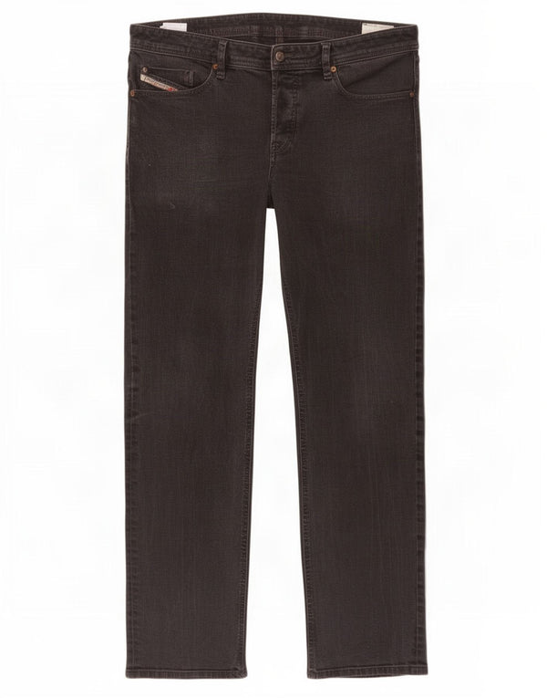Jeans dritti da uomo Diesel W34 L32 cotone nero