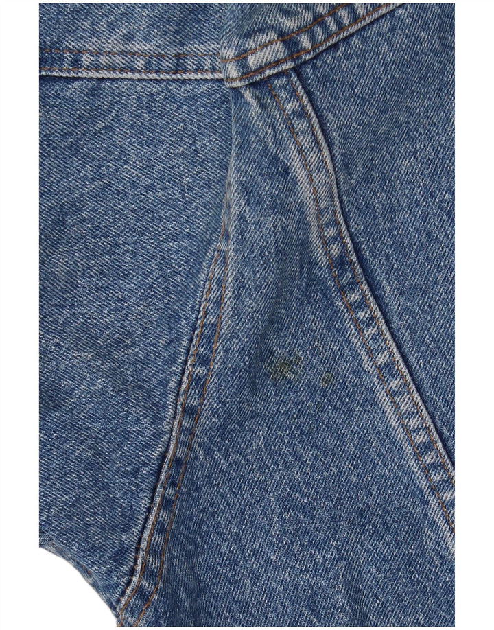 Giacca in denim grafico da uomo Rifle UK 44 2XL Blu retrò