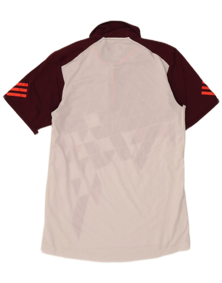 Polo Adidas Climacool da uomo piccola color bordeaux