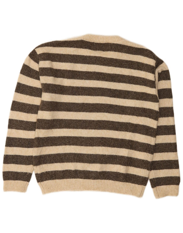 Maglione girocollo da bambino Zara 13-14 anni in acrilico a righe beige