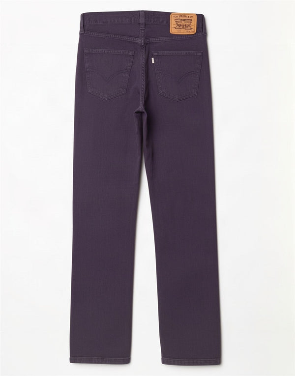 Pantaloni casual dritti 495 da donna Levi's W28 L28 cotone blu navy