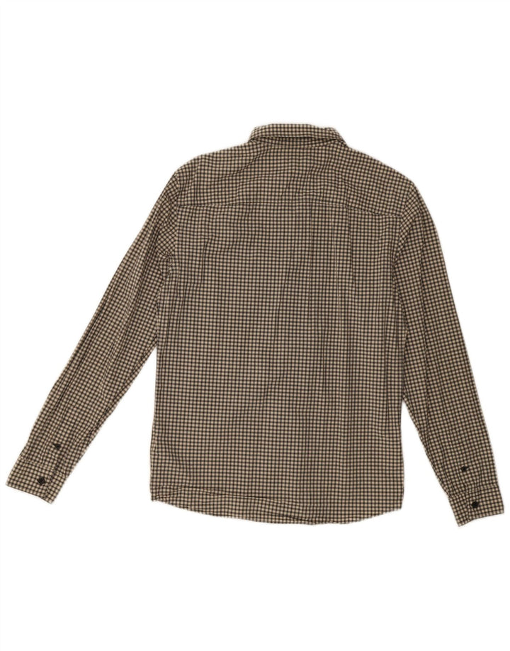 Camicia da uomo All Saints piccola in cotone a quadretti beige