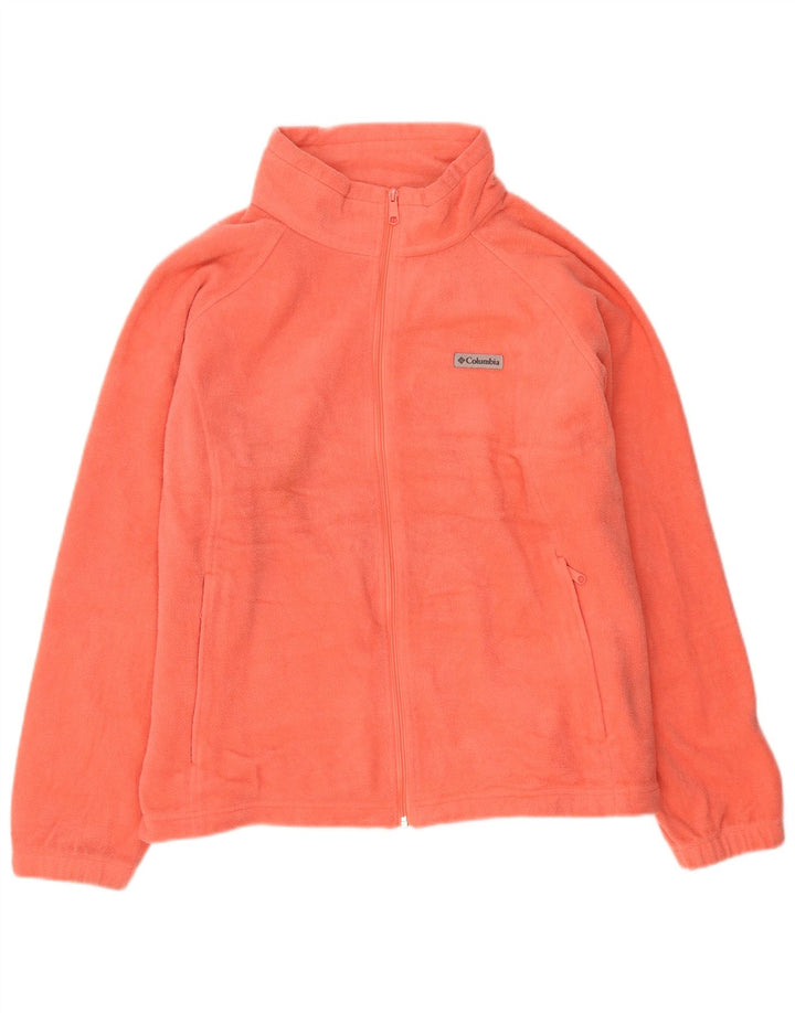COLUMBIA Womens Fleece Jacket UK 22 3XL Orange Polyester