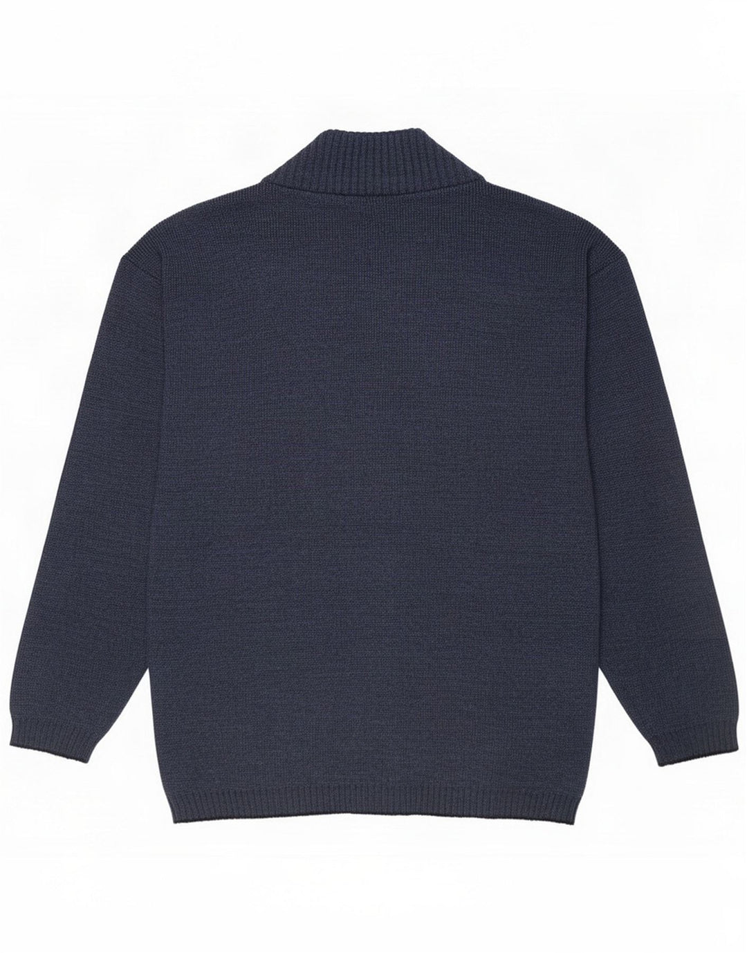 Maglione cardigan da uomo vintage medio blu navy screziato