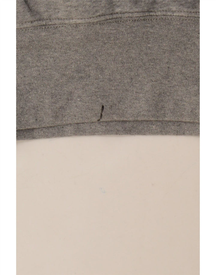NIKE Womens Oversized Crop Sweatshirt Jumper UK 14 Medium Grey Cotton