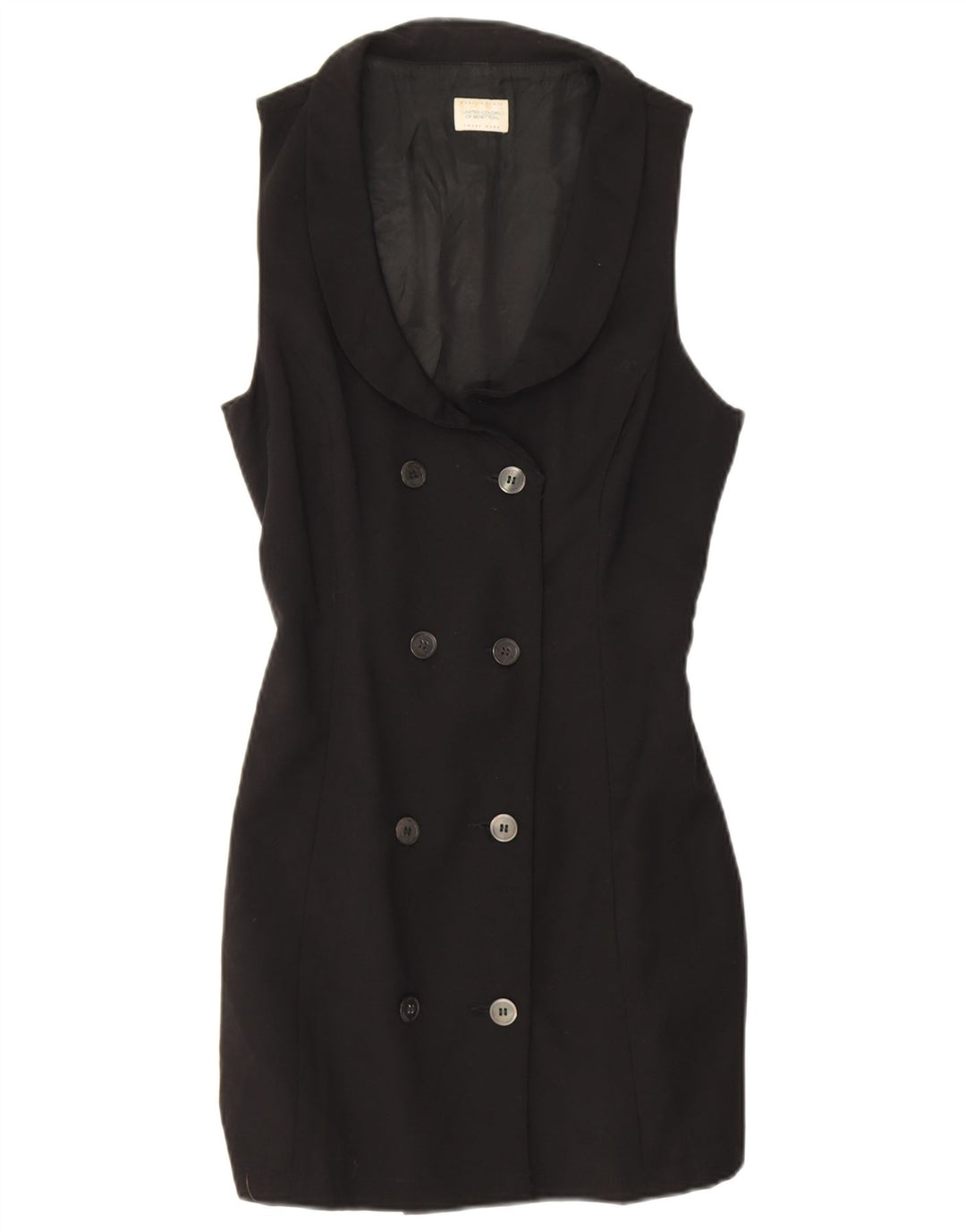 Giacca blazer senza maniche lunga da donna Benetton IT 44 medio nero