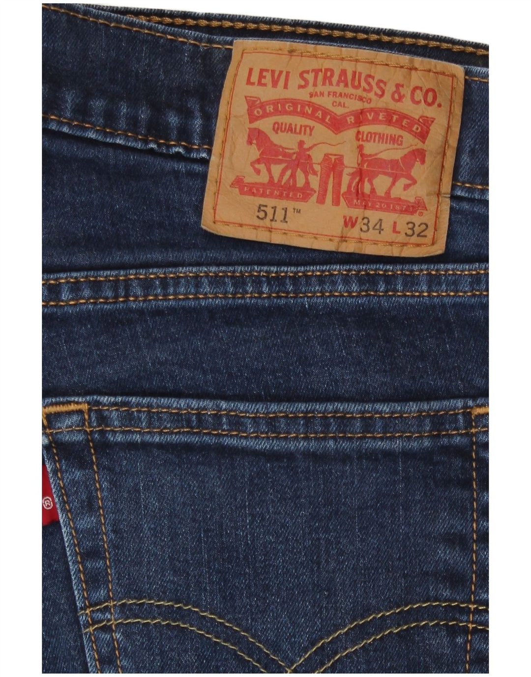 Jeans Levi's Uomo 511 Slim W34 L32 Cotone Blu Navy