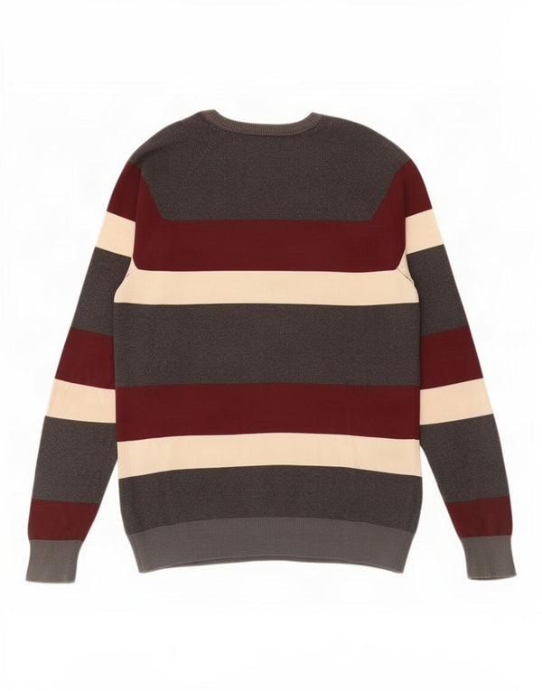 Maglione maglione girocollo da uomo di Vans piccolo cotone a righe multicolore