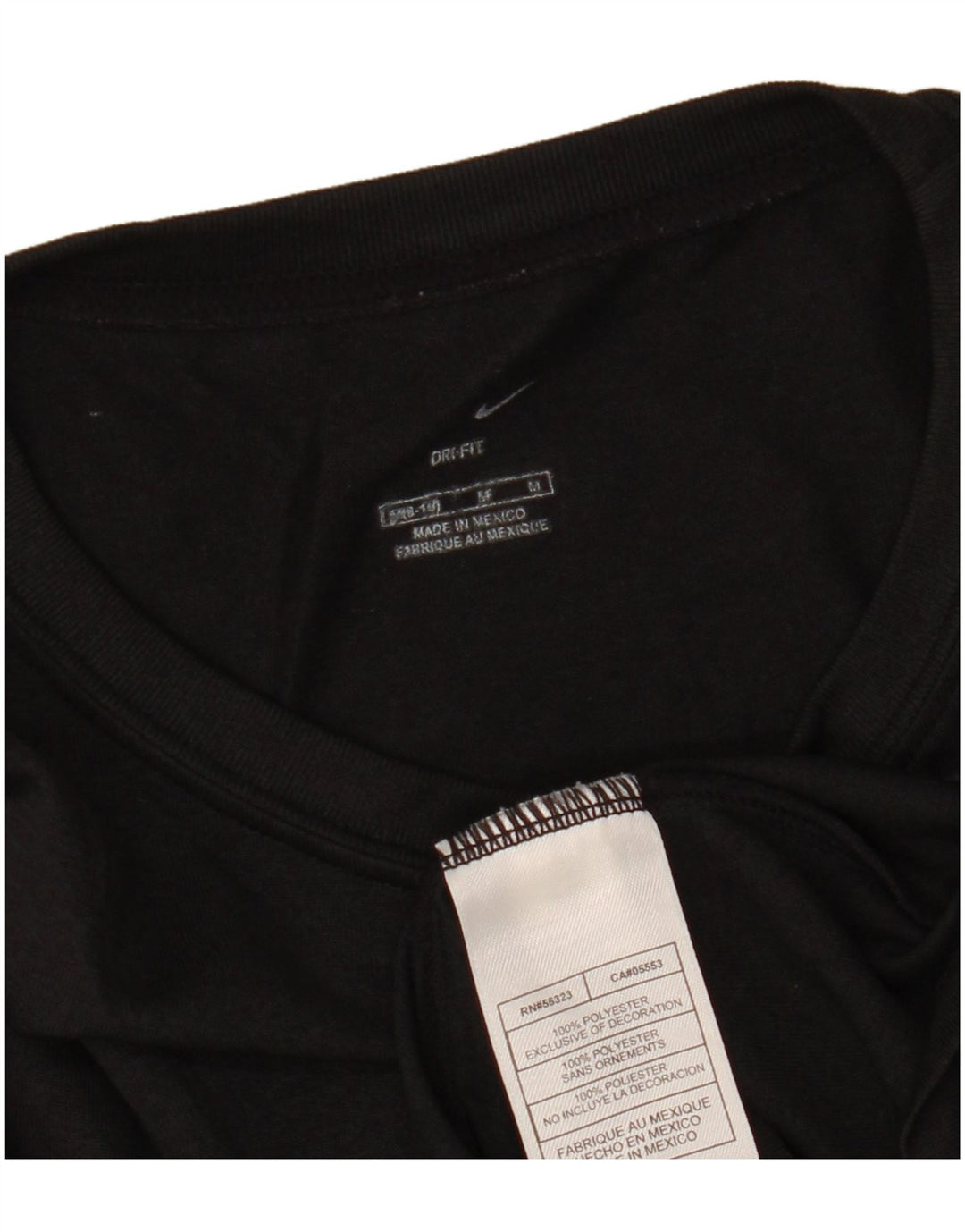 Top NIKE Dri Fit da donna a manica lunga US 8/10 medio poliestere nero