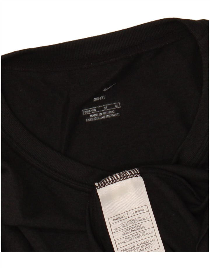 Top NIKE Dri Fit da donna a manica lunga US 8/10 medio poliestere nero