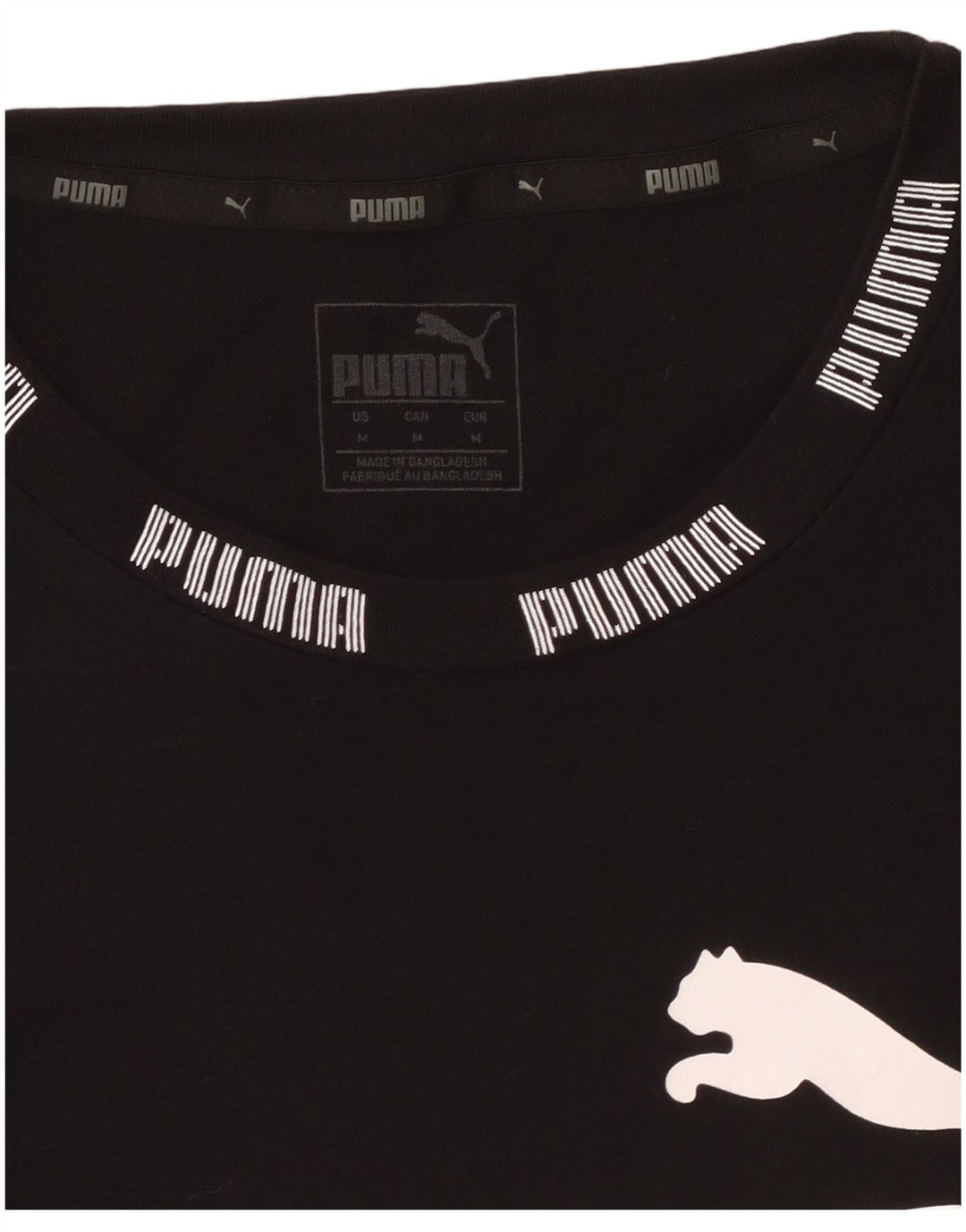 T-shirt grafica PUMA da donna Top UK 14 Medium Nera