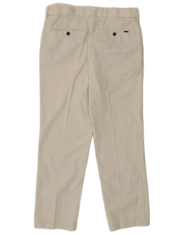 Pantaloni chino vestibilità regolare da uomo Marks & Spencer W34 L29 cotone bianco