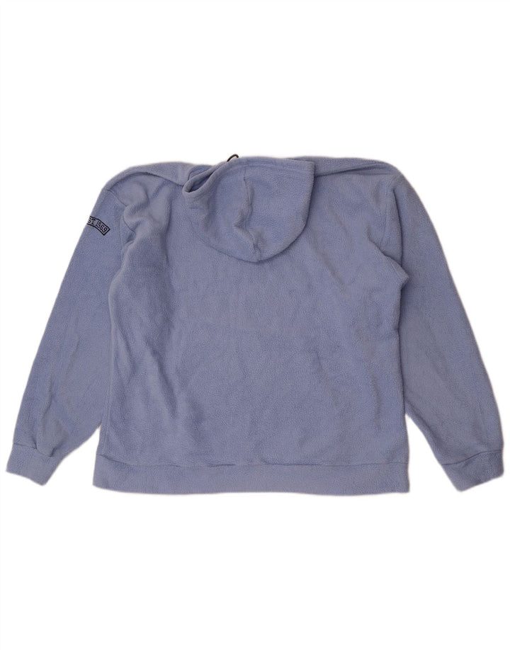 Maglione in pile con cappuccio grafico da uomo Gap grande blu