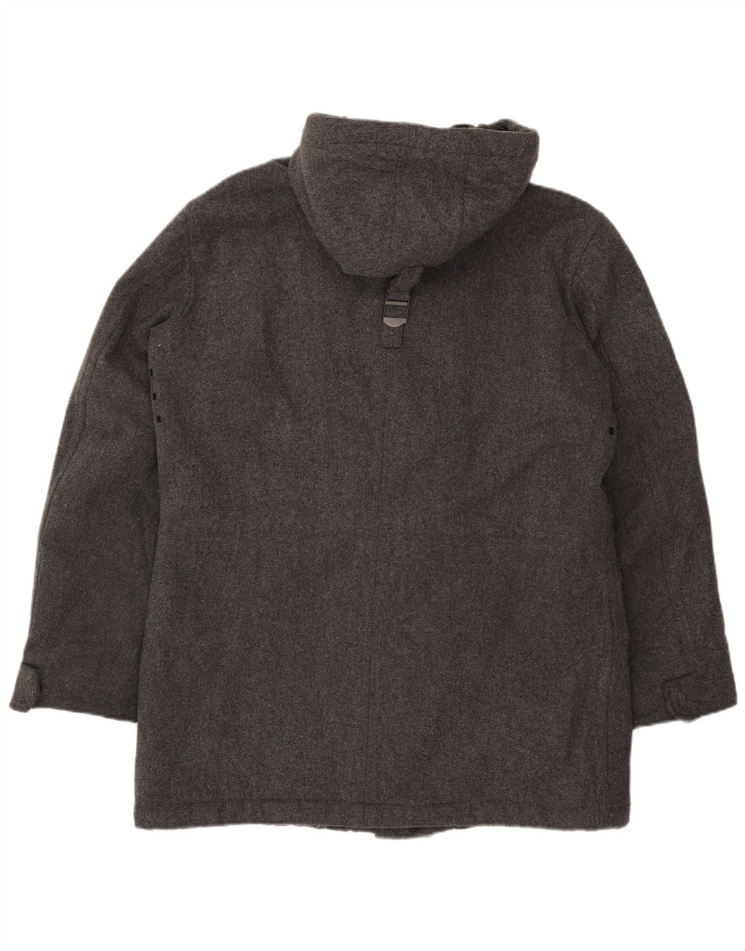 Marc O'Polo Mens Hooded Padded Jacket UK 40 Large Grey Wool