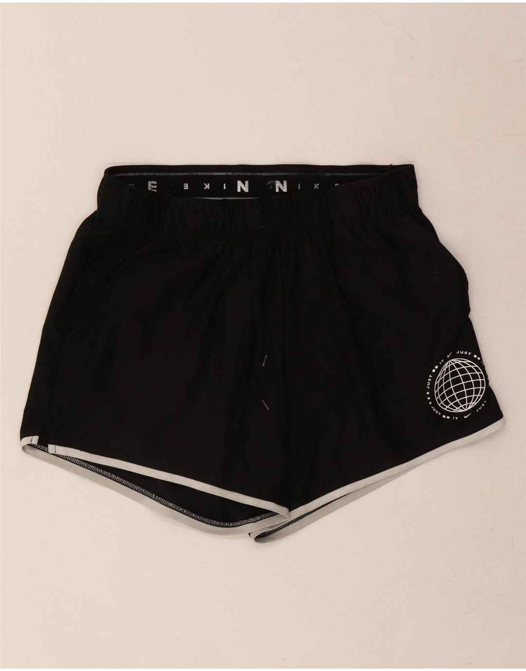 Pantaloncini sportivi grafici da donna Nike UK 8 piccoli poliestere nero