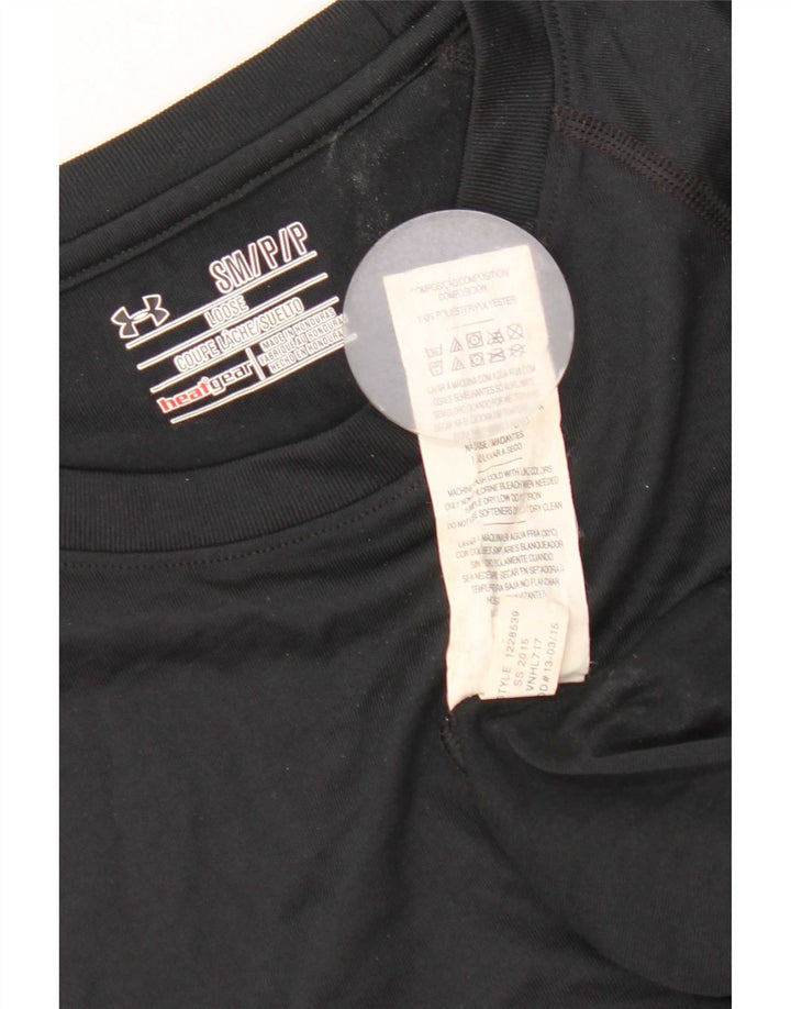 Maglietta Under Armour da uomo Heat Gear Top piccola in poliestere nero